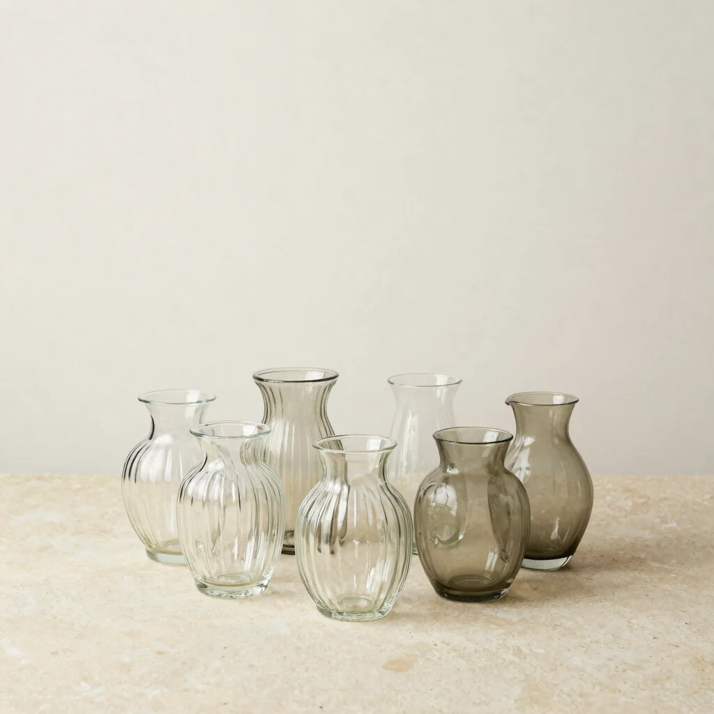 Ribbed Bud Vases
