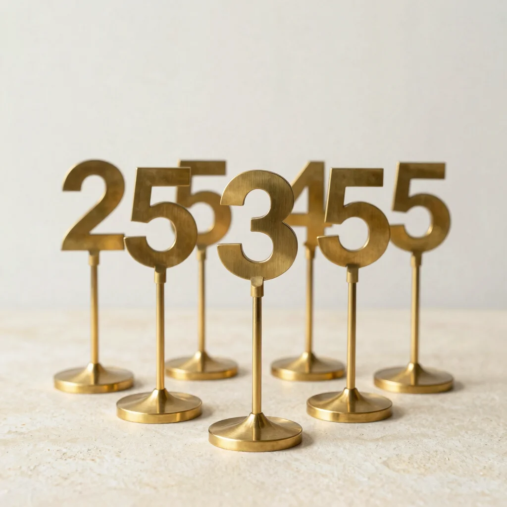 Brass Table Numbers